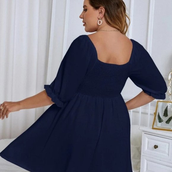 2/$15 or 3/$20 Plus Shirred A Line Dress - Picture 3 of 4